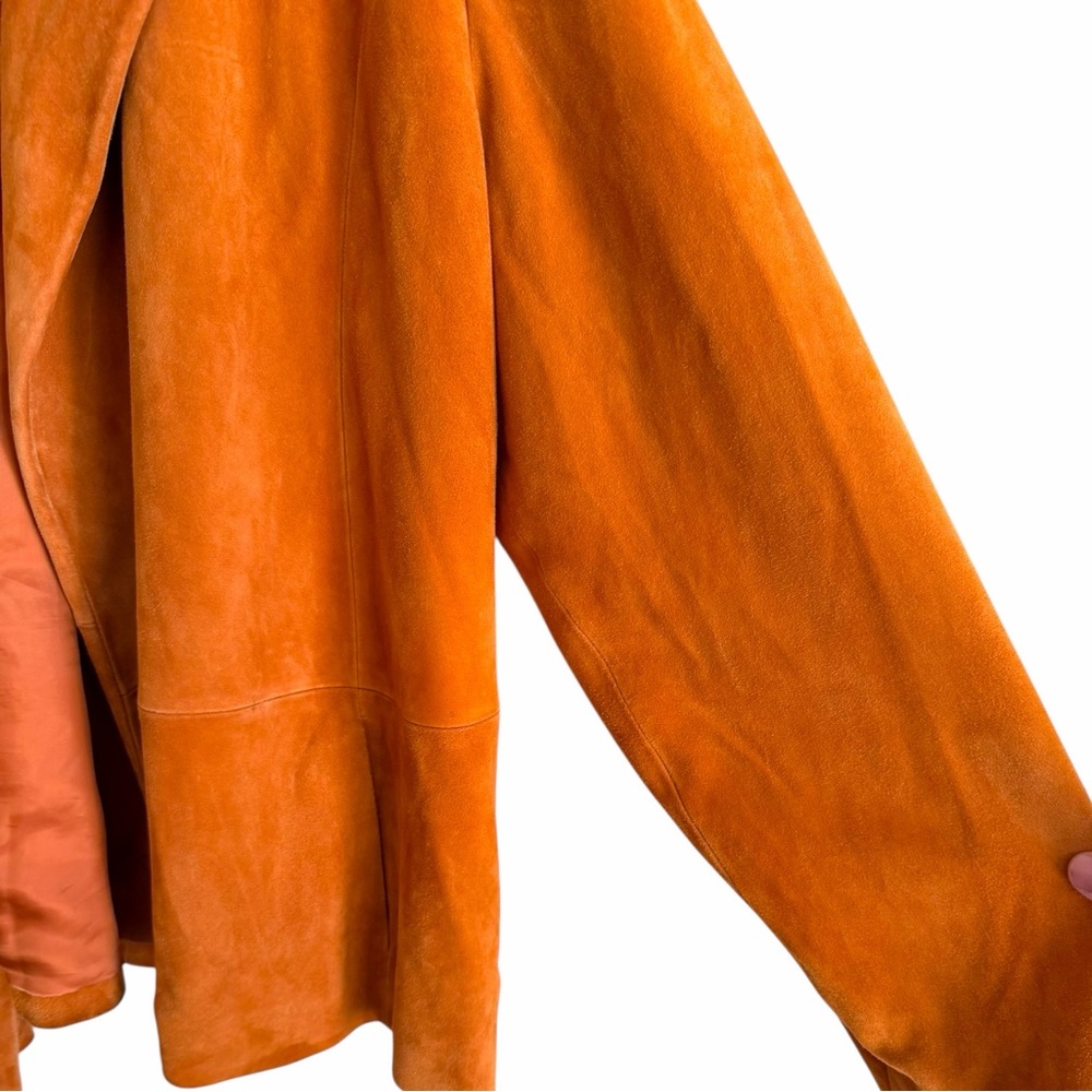 Eileen Fischer Bohemian Pumpkin Suede Jacket Size 3X - Picture 2 of 12